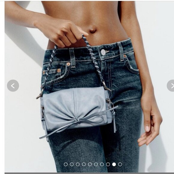 ZARA MINI BOW BAG BLUE NEW WITH TAG! - Picture 2 of 7